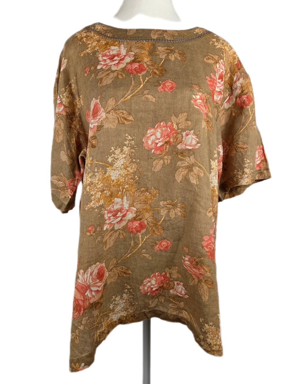 Vintage Weekend Max Mara Puro Lino Floral Blouse – Made in Italy